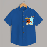 My First Janmashtami Celebration Shirt | Personalized Baby Outfit for Janmashtami - COBALT BLUE - 0 - 6 Months Old (Chest 23")