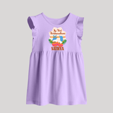 My Little Krishna's First Krishnashtami Baby Frock | Custom Baby Outfit for Krishna's Day - LILAC - 0 - 3 Months Old (Chest 17")