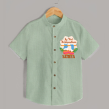 My Little Krishna's First Krishnashtami Shirt | Custom Baby Outfit for Krishna's Day - MINT GREEN - 0 - 6 Months Old (Chest 23")