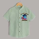 Meri Pehli Janmashtami Special Shirt | Personalized Baby Outfit for Krishna Jayanthi - MINT GREEN - 0 - 6 Months Old (Chest 23")