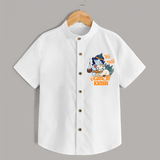 Meri Pehli Janmashtami Shirt | Custom Baby Shirt for Your Little One's First Krishna Festival - WHITE - 0 - 6 Months Old (Chest 23")