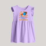 Haathi Ghoda Paalki Jai Kanhaiya Laal Ki Baby Frock | Custom Baby Frock for Krishna Celebrations - LILAC - 0 - 3 Months Old (Chest 17")