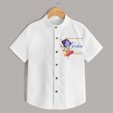 Mukunda Mukunda Krishna Shirt | Custom Baby Shirt for Krishna Enthusiasts - WHITE - 0 - 6 Months Old (Chest 23")