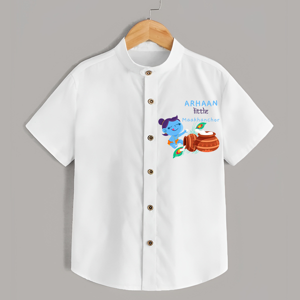 Little Butter Thief Shirt | Personalized Baby Shirt for Krishna Lovers - WHITE - 0 - 6 Months Old (Chest 23")