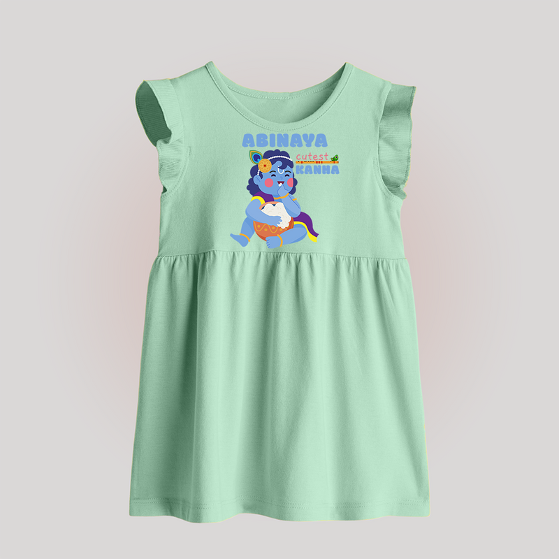 Cutest Kanna Baby Frock | The Most Adorable Form of Baby Krishna - MINT GREEN - 0 - 3 Months Old (Chest 17")