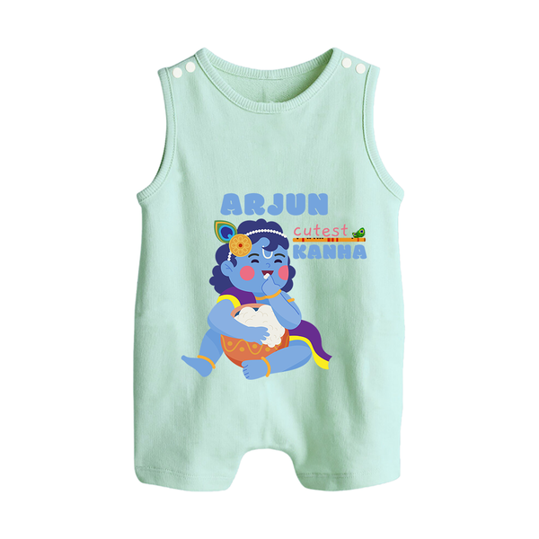 Cutest Kanna Romper Suit | The Most Adorable Form of Baby Krishna - MINT GREEN - 0 - 5 Months Old (Chest 18")