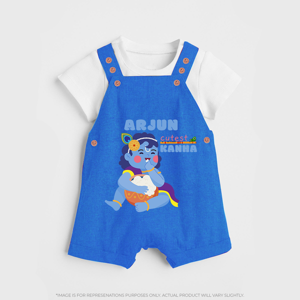 Cutest Kanna Dungaree Set | The Most Adorable Form of Baby Krishna - COBALT BLUE - 0 - 5 Months Old (Chest 18")