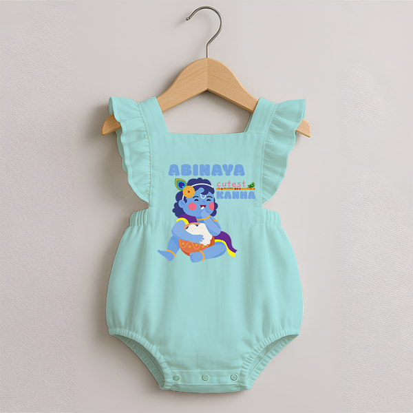 Cutest Kanna Romper Frock | The Most Adorable Form of Baby Krishna - MINT GREEN - 0 - 3 Months Old (Chest 19")