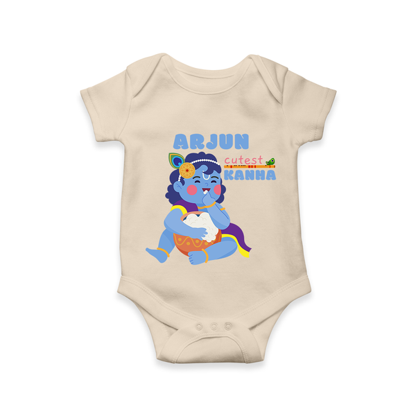 Cutest Kanna Romper | The Most Adorable Form of Baby Krishna - IVORY - New Born (Chest 14")