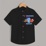 I Love Krishna Shirt | Custom Baby Shirt for Krishna Fans - BLACK - 0 - 6 Months Old (Chest 23")