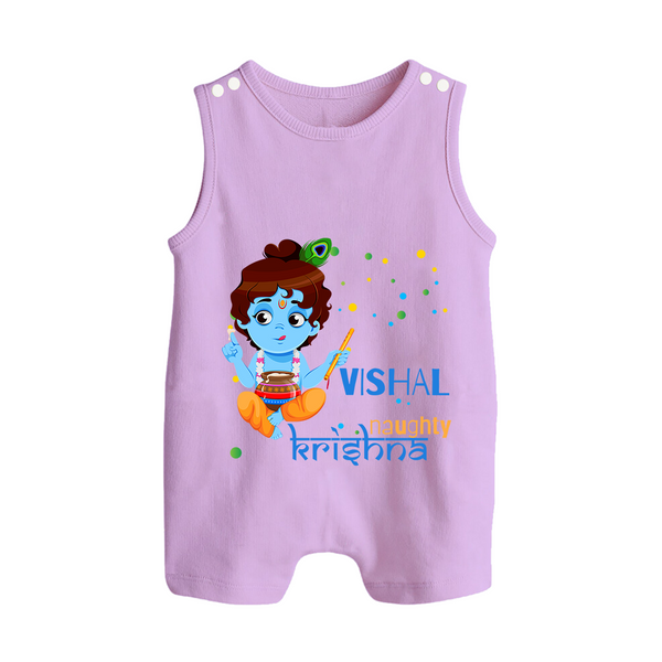 Naughty Krishna Romper Suit | Custom Baby Romper Suit for Krishna Enthusiasts - LILAC - 0 - 5 Months Old (Chest 18")