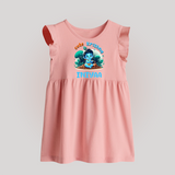 Cute Krishna Baby Frock | Custom Baby Frock for Krishna Fans - BABY PINK - 0 - 3 Months Old (Chest 17")