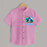 Cute Krishna Shirt | Custom Baby Shirt for Krishna Fans - BABY PINK - 0 - 6 Months Old (Chest 23")
