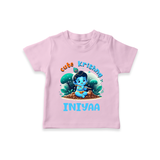 Cute Krishna T-Shirt | Custom Baby T-Shirt for Krishna Fans - BABY PINK - 0-5 Months Old (Chest 17")