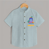 Blessed By Krishna Shirt | Personalized Baby Shirt for Krishna Lovers - ARCTIC BLUE - 0 - 6 Months Old (Chest 23")