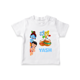 Little Butter Thief T-Shirt | Personalized Baby T-Shirt for Krishna's Butter Lover - WHITE - 0-5 Months Old (Chest 17")