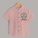 En Muthal Krishna Jayanthi Shirt | Personalized Baby Outfit for Krishna Jayanthi - PEACH - 0 - 6 Months Old (Chest 23")