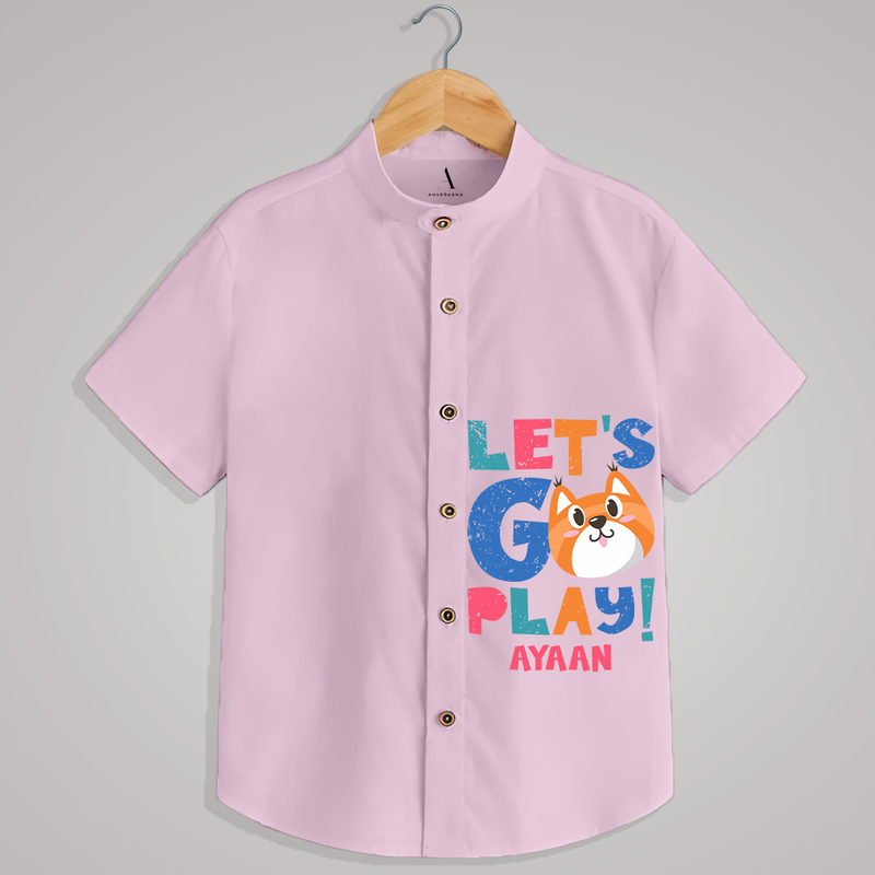 "Let's go play" - Quirky Casual shirt with customised name