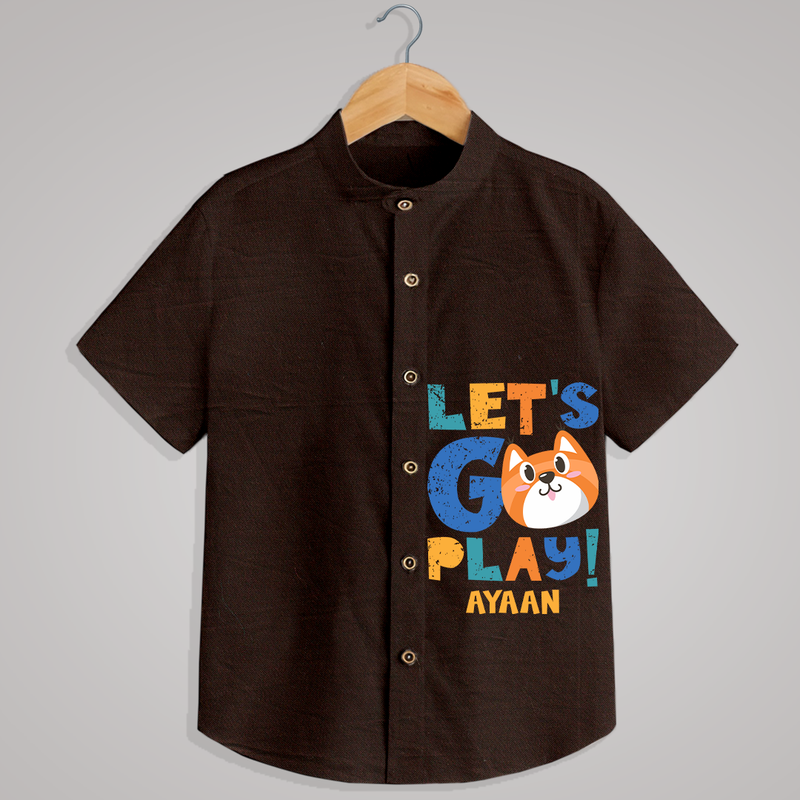 "Let's go play" - Quirky Casual shirt with customised name