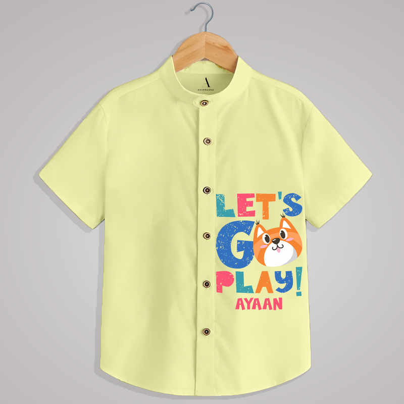 "Let's go play" - Quirky Casual shirt with customised name