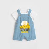 Ignite the festive fervor with our "Mahavir's Jayanthi" Customised Kids Dungaree - SKY BLUE - 0 - 3 Months Old (Chest 17")