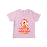 Radiate positivity with our "Feeling Blessed On Mahavir Jayanthi" Customised T-shirt for Kids - PINK - 0 - 5 Months Old (Chest 17")