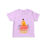 Stand out in elegance with our "Following Mahavir's Path" Customised T-shirt for Kids - LILAC - 0 - 5 Months Old (Chest 17")