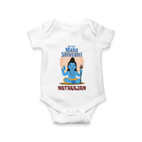 Personalized Mahashivratri Baby Onesie – My First Shivratri Special - WHITE - New Born (Chest 14")