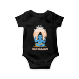 Personalized Mahashivratri Baby Onesie – My First Shivratri Special - BLACK - New Born (Chest 14")