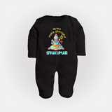 Little Shiva Collection – Personalized Mahashivratri Baby Fullbody Suit - BLACK - New Born (Chest 7.5")