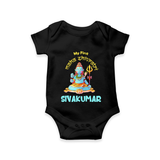 Little Shiva Collection – Personalized Mahashivratri Baby Romper - BLACK - New Born (Chest 14")