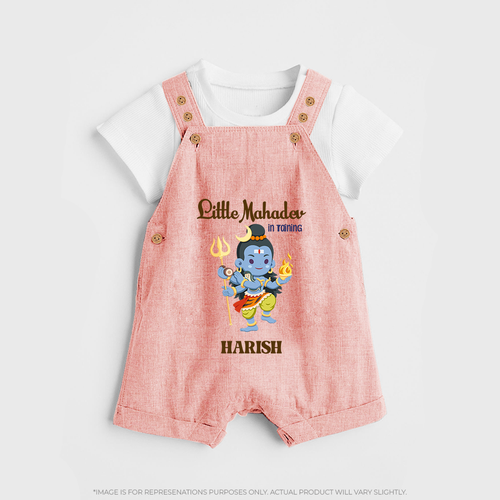 Little Mahadev In Training - Maha Shivaratri Customized Dungaree Set For Kids With Name