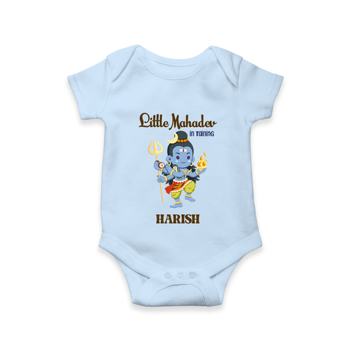 Little Mahadev In Training - Maha Shivaratri Customized Romper For Babies With Name