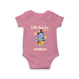 Little Mahadev In Training - Maha Shivaratri Customized Romper For Babies With Name - ONION - 0 - 3 Months Old (Chest 16")