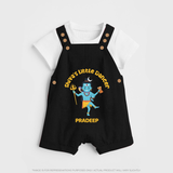 Shiva's Little Dancer - Maha Shivaratri Customized Dungaree Set For Kids With Name - BLACK - 0 - 5 Months Old (Chest 18")