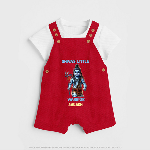 Shiva's Little Warrior - Maha Shivaratri Customized Dungaree Set For Kids With Name