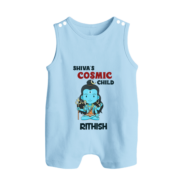 Shiva's Cosmic Child Romper Suit | Personalized Romper Suit for Shiva's Divine Baby - BABY BLUE - 0 - 5 Months Old (Chest 18")