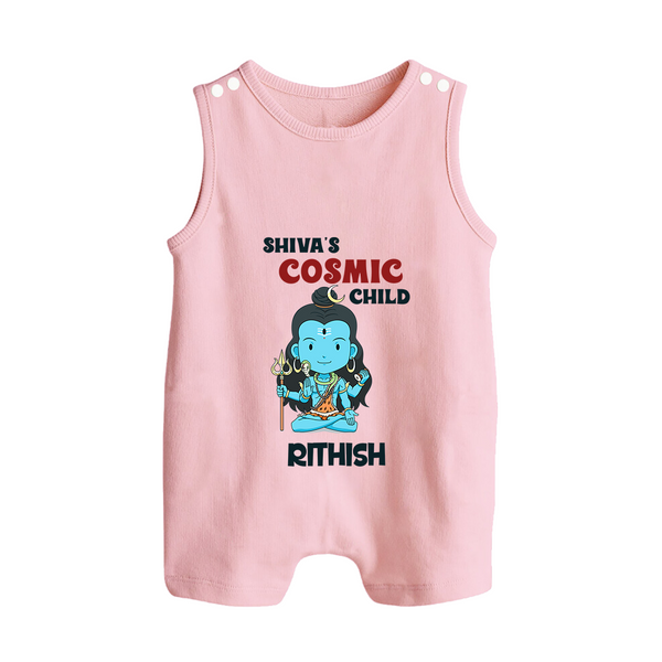 Shiva's Cosmic Child Romper Suit | Personalized Romper Suit for Shiva's Divine Baby - BABY PINK - 0 - 5 Months Old (Chest 18")