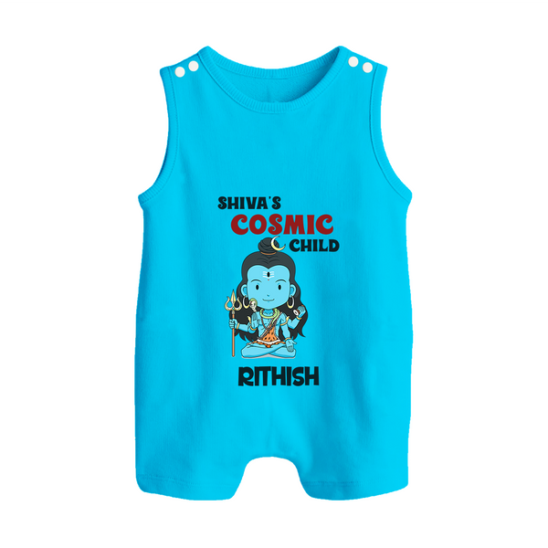 Shiva's Cosmic Child Romper Suit | Personalized Romper Suit for Shiva's Divine Baby - SKY BLUE - 0 - 5 Months Old (Chest 18")