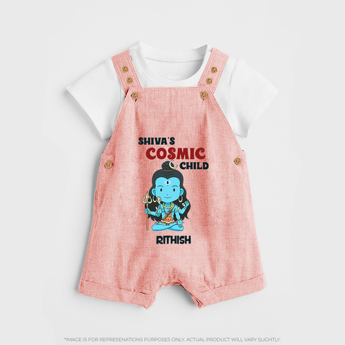 Shiva's Cosmic Child - Maha Shivaratri Customized Dungaree Set For Kids With Name