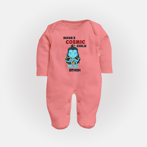 Shiva's Cosmic Child - Maha Shivaratri Customized Sleep Suit For Babies With Name