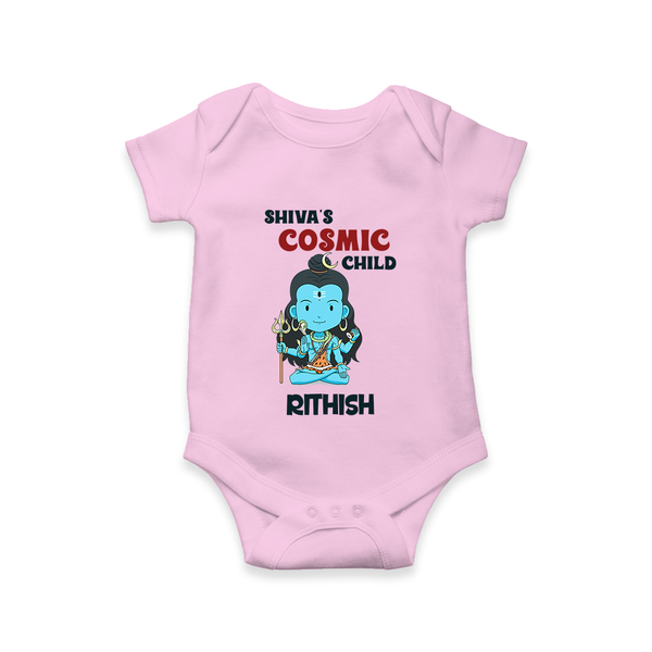 Shiva's Cosmic Child Romper | Personalized Romper for Shiva's Divine Baby - BABY PINK - New Born (Chest 14")