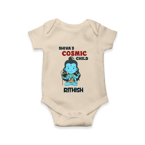 Shiva's Cosmic Child Romper | Personalized Romper for Shiva's Divine Baby - IVORY - New Born (Chest 14")