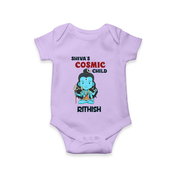 Shiva's Cosmic Child Romper | Personalized Romper for Shiva's Divine Baby - LILAC - New Born (Chest 14")