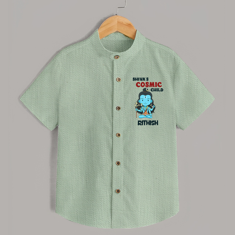 Shiva's Cosmic Child Shirt | Personalized Shirt for Shiva's Divine Baby - MINT GREEN - 0 - 6 Months Old (Chest 23")
