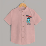 Shiva's Cosmic Child Shirt | Personalized Shirt for Shiva's Divine Baby - PEACH - 0 - 6 Months Old (Chest 23")