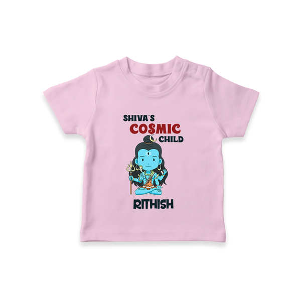 Shiva's Cosmic Child T-Shirt | Personalized T-Shirt for Shiva's Divine Baby - BABY PINK - 0-5 Months Old (Chest 17")