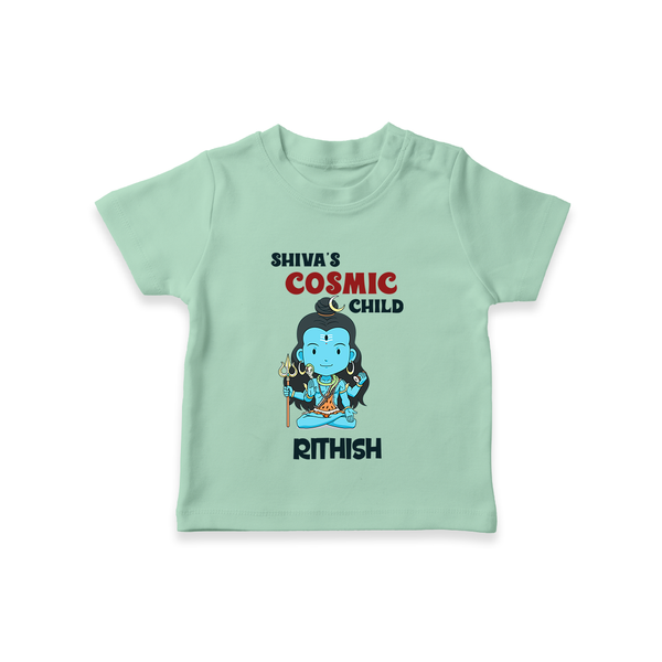 Shiva's Cosmic Child T-Shirt | Personalized T-Shirt for Shiva's Divine Baby - MINT GREEN - 0-5 Months Old (Chest 17")