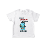 Shiva's Cosmic Child T-Shirt | Personalized T-Shirt for Shiva's Divine Baby - WHITE - 0-5 Months Old (Chest 17")