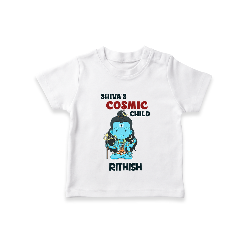 Shiva's Cosmic Child T-Shirt | Personalized T-Shirt for Shiva's Divine Baby - WHITE - 0-5 Months Old (Chest 17")